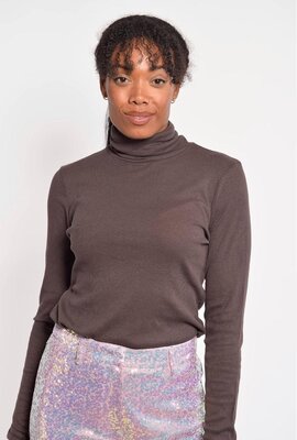 Neeve Brown Turtleneck Top