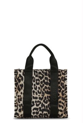 Ganni Leopard Kleine Tote Tas