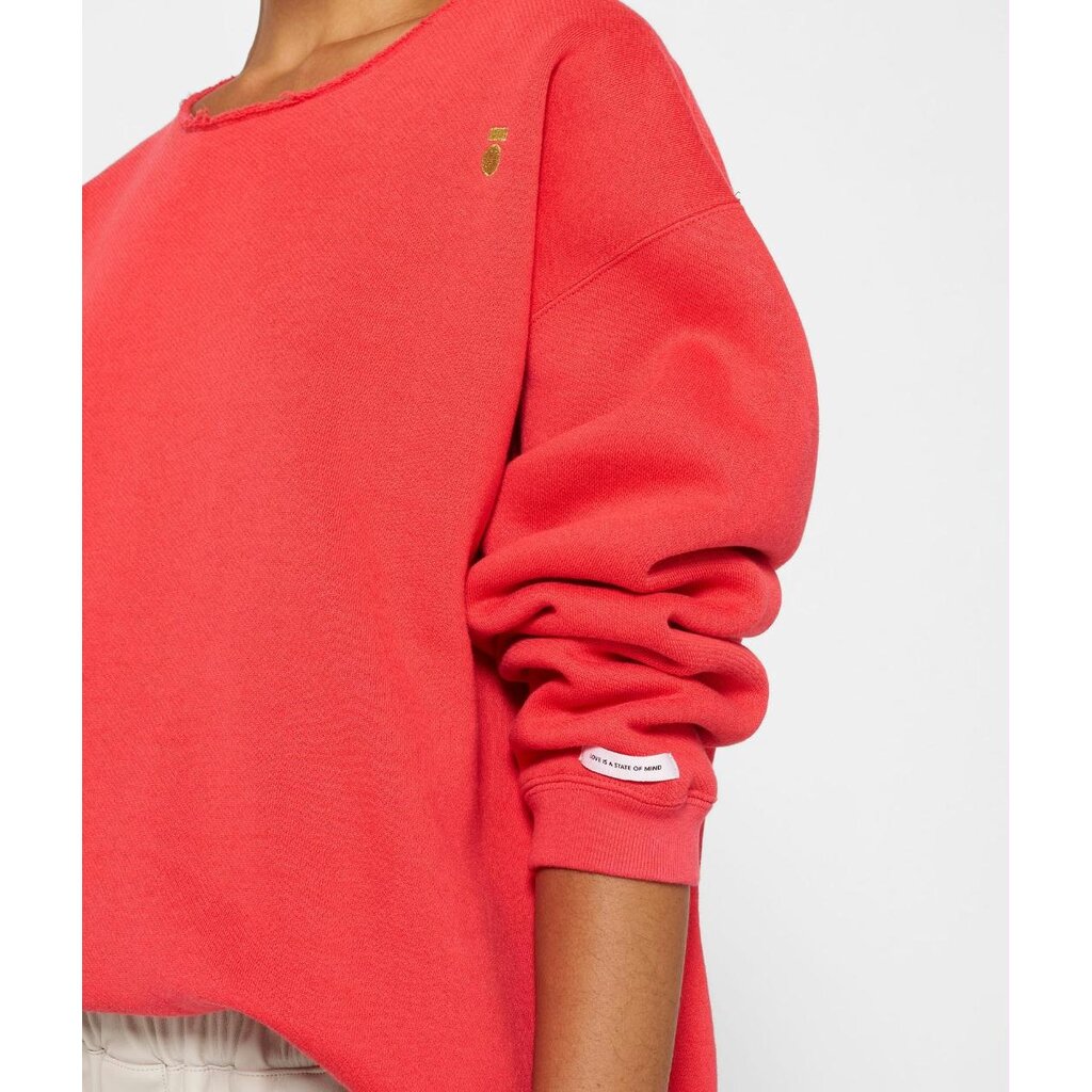 10Days Red raw edge statement sweater