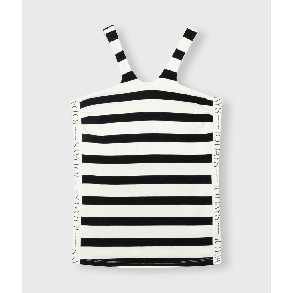 10Days Ecru/Black sporty wrapper stripes