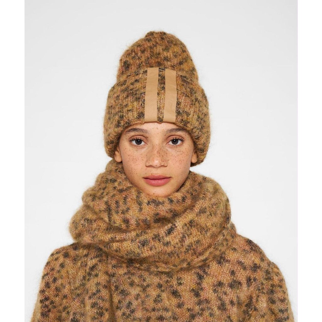 10Days Brown knitted beanie leopard