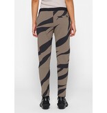 10Days Taupe cropped jogger zebra Long