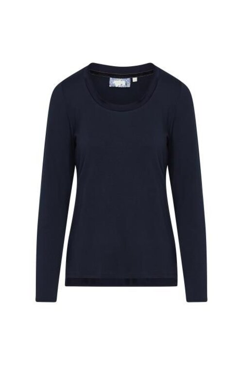 Essenza Homewear Dark Blue Luyza Uni Top Long Sleeve