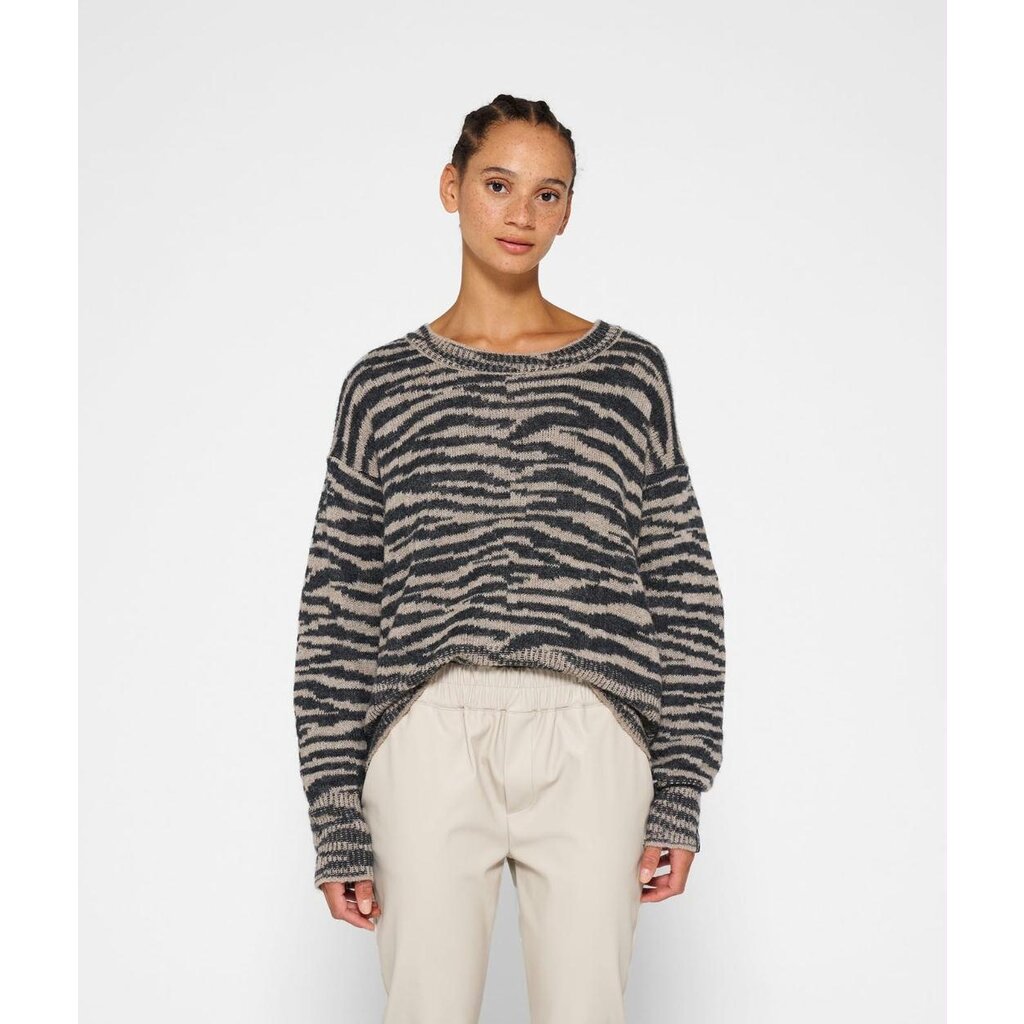 10Days Taupe sweater knit zebra