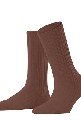 Falke Brown Cosy Wool Boot Dames sokken