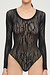 Wolford Black Snake Lace String Body