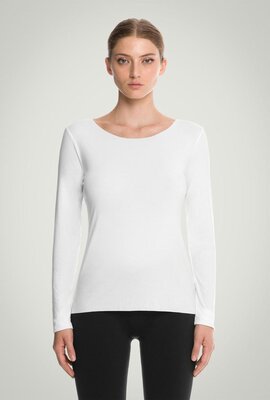Wolford White Aurora Pure Top Long Sleeves