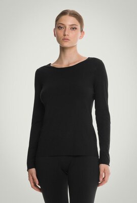 Wolford Black Aurora Pure Top Long Sleeves