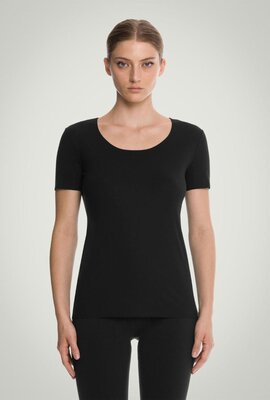 Wolford Black Aurora Pure Top Short Sleeves