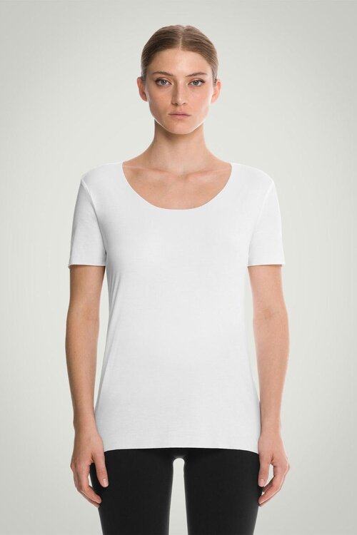 Wolford White Aurora Pure Top Short Sleeves