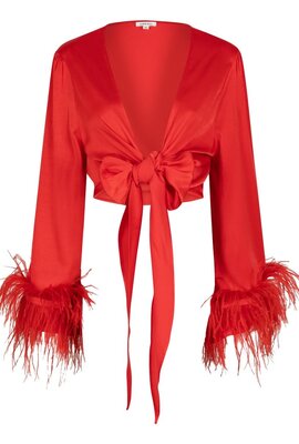 Love Stories Red Posh Blouse