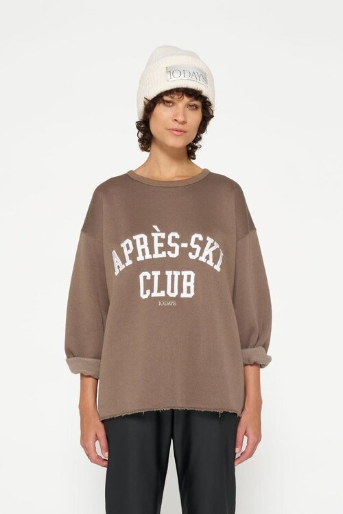 10Days Dark moss statement sweater apres-ski