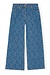 Ganni Mid Blue Stone Wide Leg Jacquard Jeans