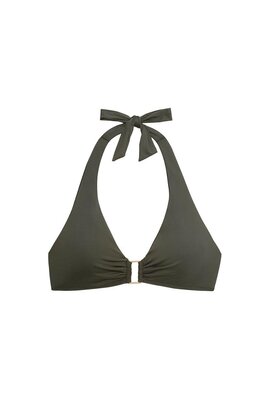 Lauren Ralph Lauren Olive Beach Club Solids Bikini Top