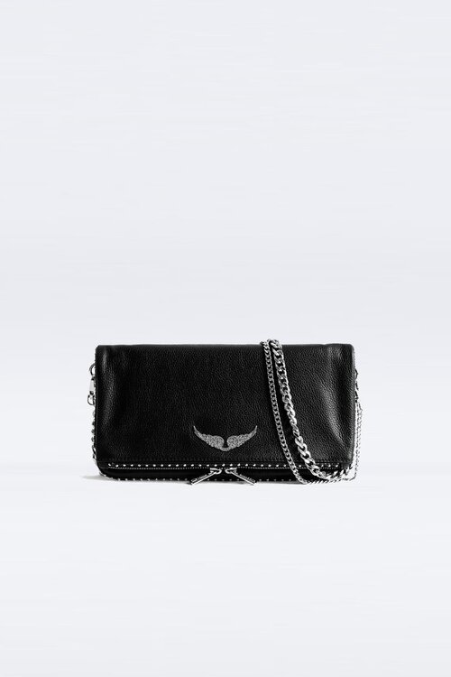 Zadig & Voltaire Zwarte Rock leren tas met studs