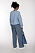 Ganni Mid Blue Stone Wide Leg Jacquard Jeans