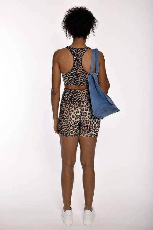 Ganni Leopard Leopard sporty top
