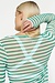 10Days Groen mesh tee stripe