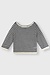 10Days ecru/night sky thin knit sweater stripe