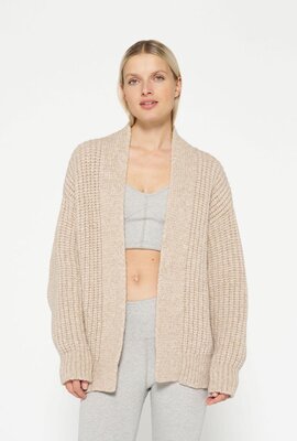 10Days sepia melee chunky knit cardigan