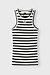 10Days Ecru/Black tank top rib stripe