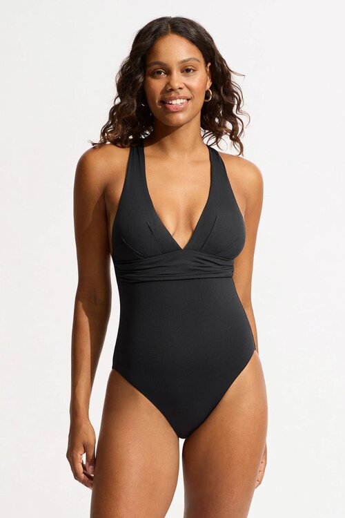 Seafolly Black Cross Back Badpak