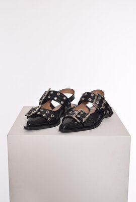 Ganni Black Platte Pump