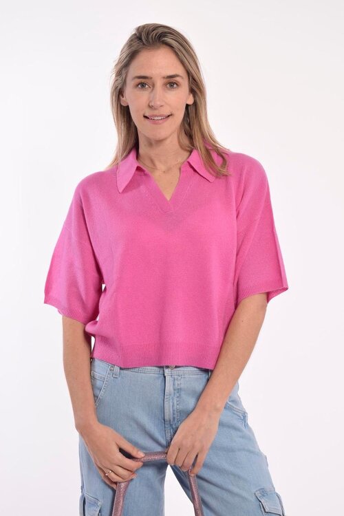 Absolut Cashmere Pink Charlene Gebreide Polo