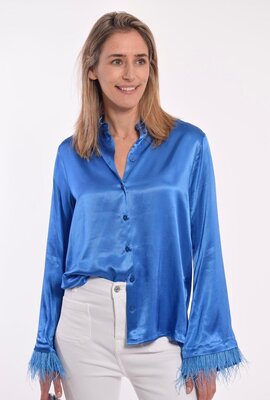 Studio AR by Arma Blauw Marijn Satijnen Blouse