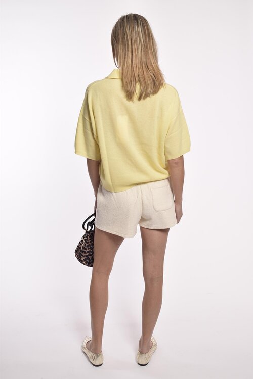 American Vintage Ecru Fluffy short