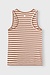 10Days ecru/saddle brown tank top stripes