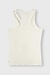 10Days Ecru cut out tank top rib