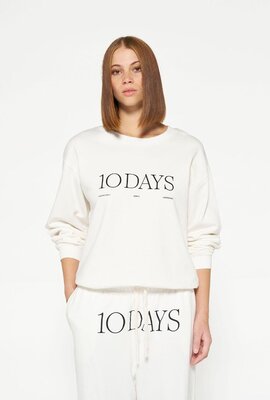 10Days Ecru logo sweater