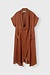 10Days saddle brown satin kimono dress