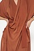 10Days saddle brown satin kimono dress