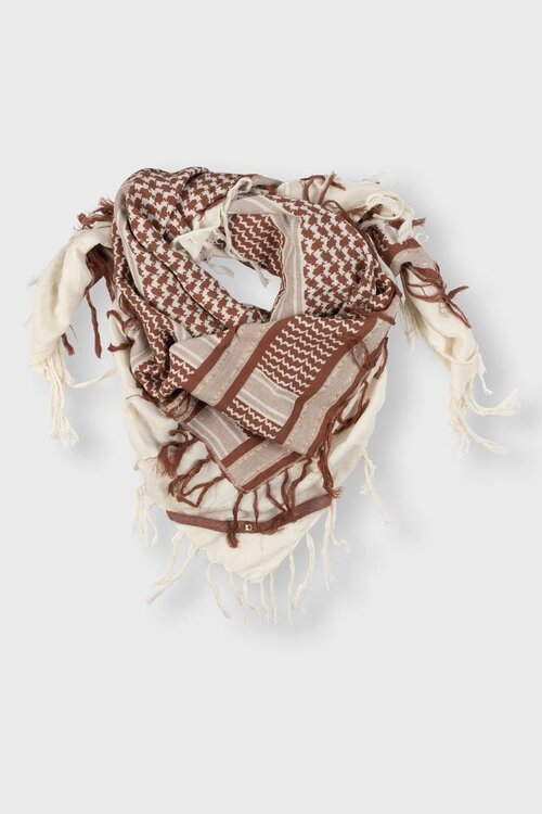 10Days saddle brown scarf check
