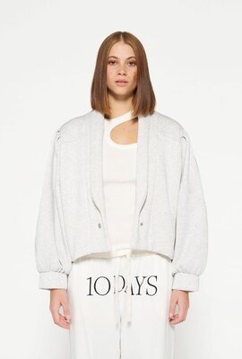 10Days White Grey fleece icon jacket