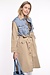 Ba&sh Beige Trenchcoat Met Jeans Details