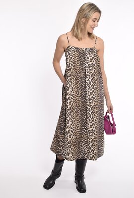 Ganni Leopard Midi Dress