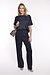 Essentiel Antwerp Navy Wide Leg Pantalon