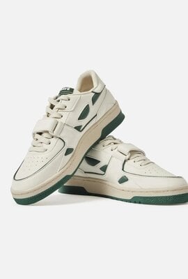 Saye Wit / groene Vegan Sneakers