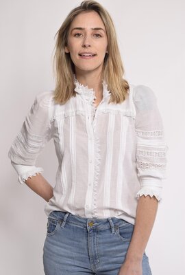 Zadig & Voltaire Witte Trevy katoenen blouse