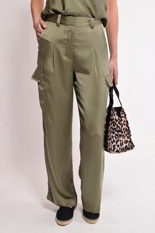 Ba&sh Kaki Stoere Pantalon