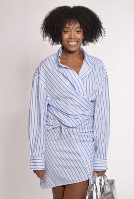 Essentiel Antwerp Blauwe Striped Dress