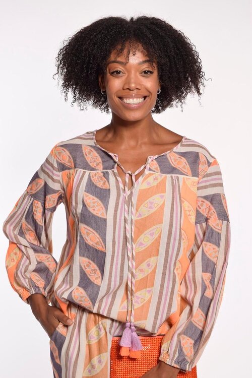 Devotion Orange Nadia Blouse