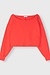 10Days Poppy red cropped boat neck sweater