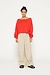10Days Poppy red cropped boat neck sweater