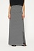 10Days Black/ecru long skirt stripes