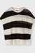 10Days safari/black tee thin knit stripes
