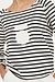 10Days Black/ecru cropped icon sweater stripes